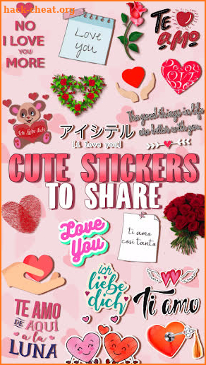 ❤️I LOVE YOU WAstickerApps Love and Hearts Sticker screenshot