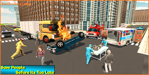 Heavy Ladder Fire Truck City Rescue 2019 screenshot