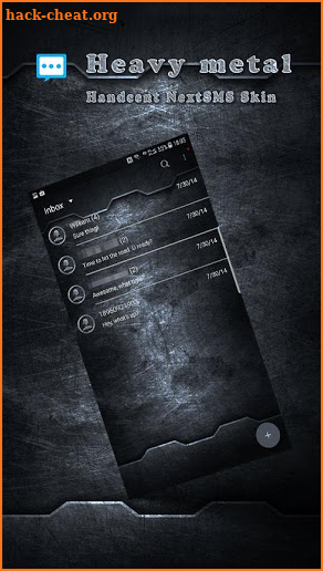 Heavy metal skin for Next SMS screenshot