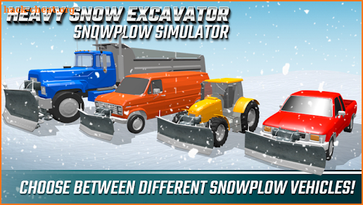 Heavy Snow Excavator Snowplow Simulator screenshot