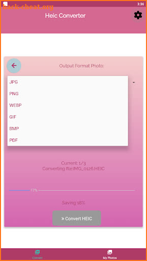 Heic converter - Heic to JPG-PNG-PDF Converter screenshot
