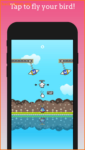 Heli Bird : Pixel Climb screenshot