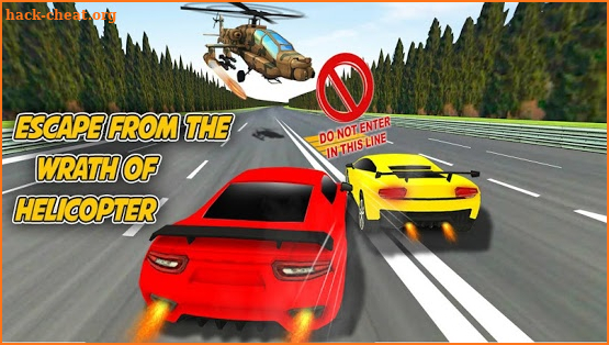 Helicopter Attack Turbo car Racing screenshot