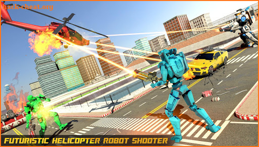 Helicopter Robot Car Transform Robot Games screenshot