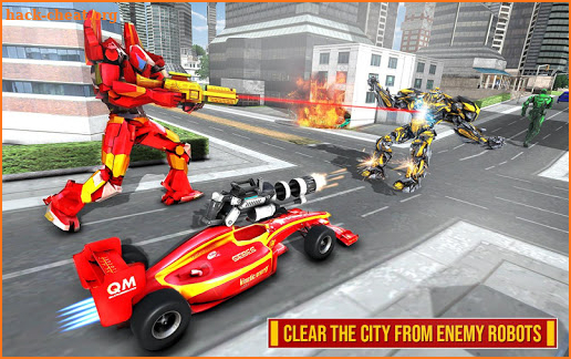 Helicopter Robot Transform: Formula Car Robot Game screenshot