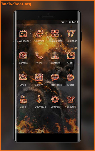 Hell death devil flame skull－cool black theme screenshot