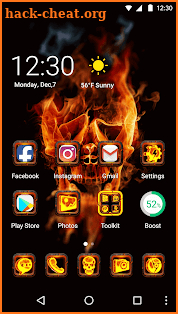 Hell Skull Fire 3D Theme screenshot