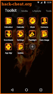 Hell Skull Fire 3D Theme screenshot