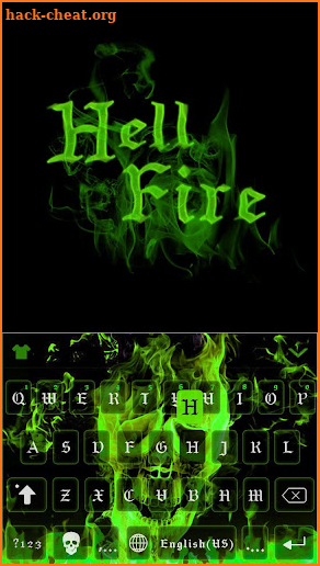 Hellfire Skull keyboard Uniqueness Theme screenshot