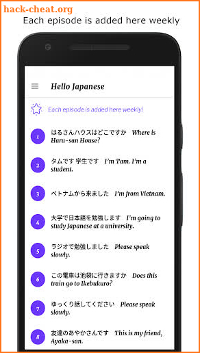 Hello Japanese screenshot