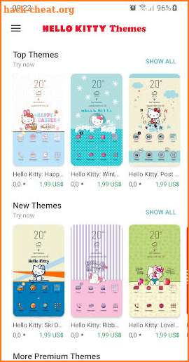 Hello Kitty Themes Store screenshot