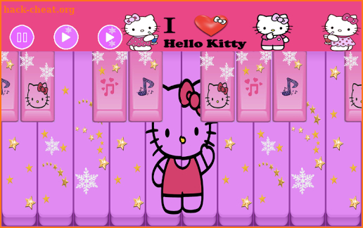 Hello Kitty's Pink Piano Tiles Music Kids Games screenshot