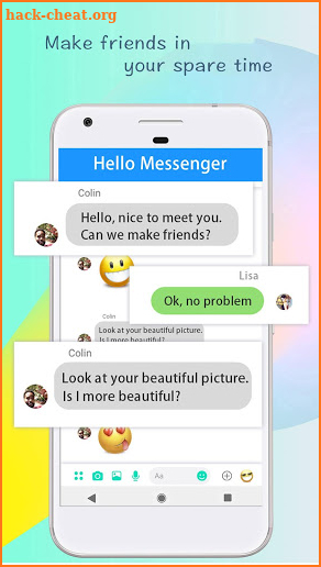 Hello Message screenshot