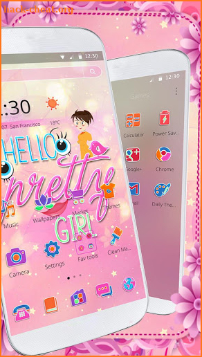 Hello Pretty Girl Theme screenshot