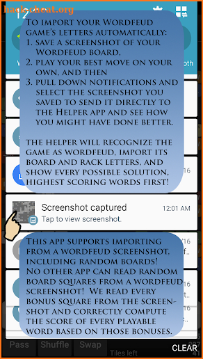 Helper 4 Wordfeud w/Random Boards screenshot