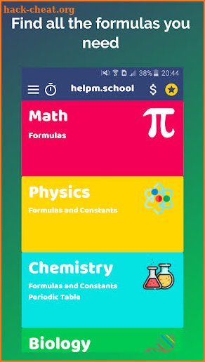 helpMe - Homework Helper and Formulas screenshot