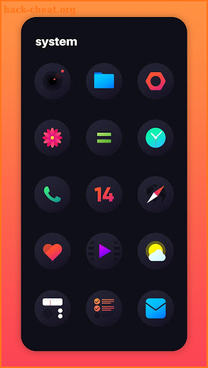 Hera Dark Icon Pack - Circle Shaped Dark Icons screenshot
