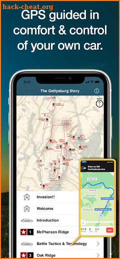 HereStory Gettysburg Auto Tour screenshot