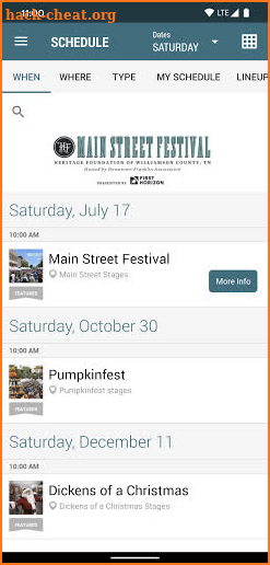 Heritage Foundation Events screenshot