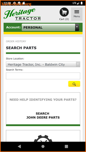 Heritage Tractor Virtual Parts Counter screenshot