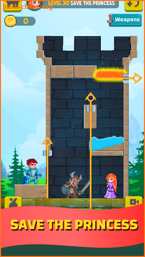 Hero rescue: pull the pin - guard the princess screenshot