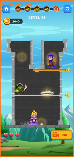 Hero Rescues: pull the pin and save the princess screenshot