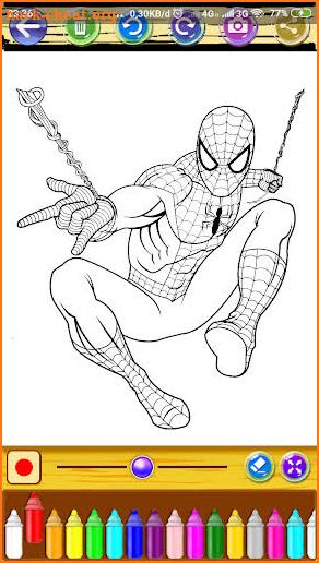 Hero Spider Coloring Page screenshot