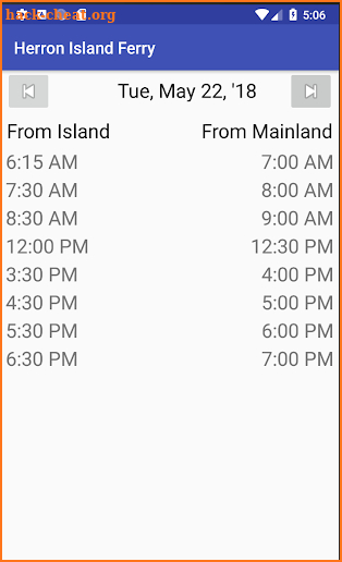 Herron Island Ferry Schedule screenshot