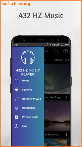 Hertz 432 hz Music Player 432 Hertz Frequency screenshot