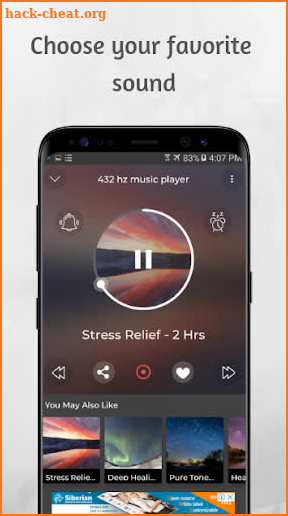 Hertz 432 hz Music Player 432 Hertz Frequency screenshot