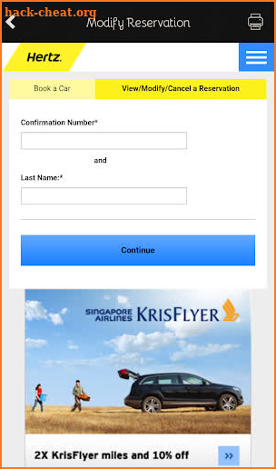 Hertz Singapore screenshot