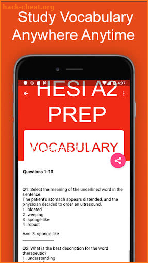 HESI A2 Exam Prep 2019- VOCABULARY Mastery screenshot