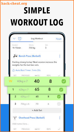 Hevy - Workout Tracker Planner Weight Lifting Log screenshot
