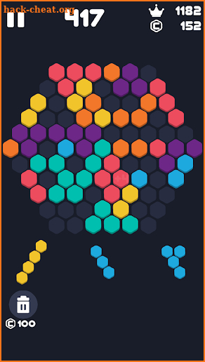 Hex Fill : 1010 Square & Hexagon Blocks Puzzle screenshot