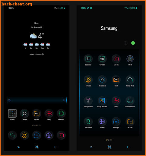 #Hex Plugin - Droid Day/Night for Samsung OneUI screenshot