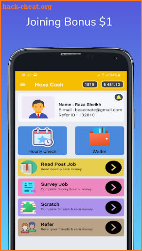 Hexa Cash - Real Cash App 2022 screenshot