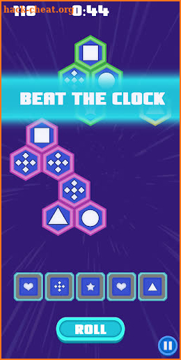 Hexa Dice - Match dice rolling puzzle hexagon game screenshot