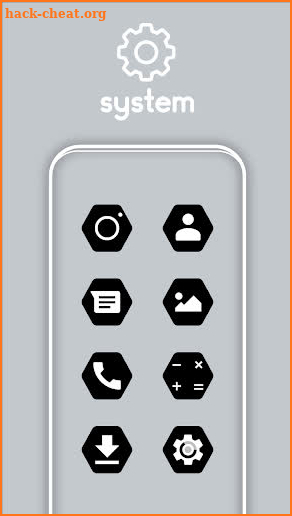 Hexagon Black - Icon Pack screenshot