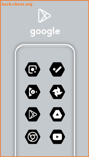 Hexagon Black - Icon Pack screenshot