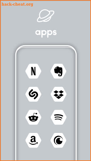 Hexagon White - Icon Pack screenshot
