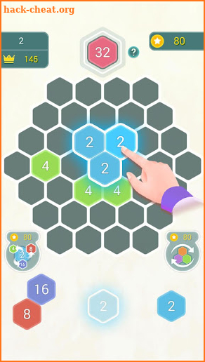 HexPop: Merge number to 2048, Free Puzzle Games screenshot