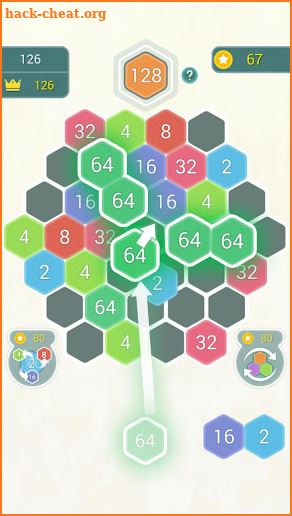 HexPop: Merge number to 2048, Free Puzzle Games screenshot