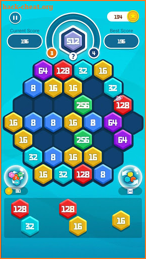 HexPuz - Free 2048 Merge Block Number Puzzle Game screenshot
