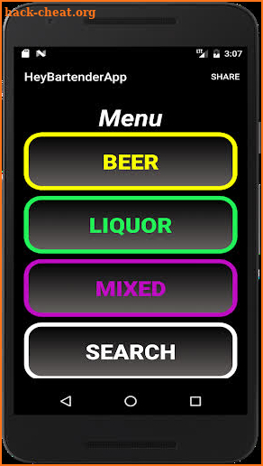 Hey Bartender App screenshot