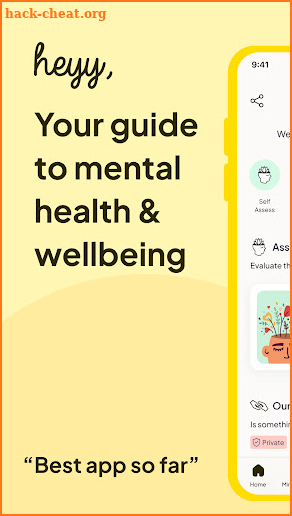heyy, your mental health guide screenshot