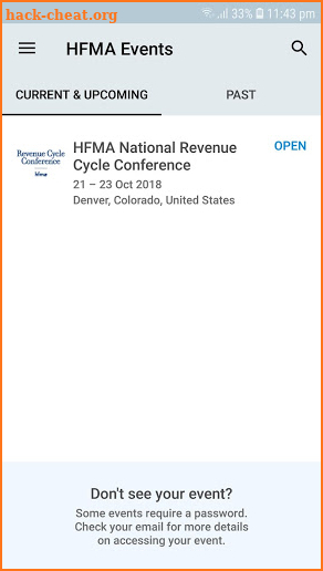 HFMA National Events screenshot