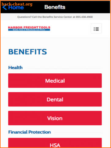 HFT Benefits screenshot