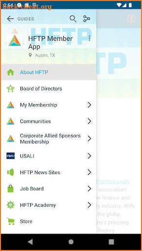 HFTP Membership & Events screenshot