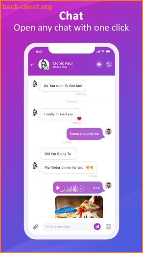 Hi Messanger - Free Text, Voice and Video Call screenshot