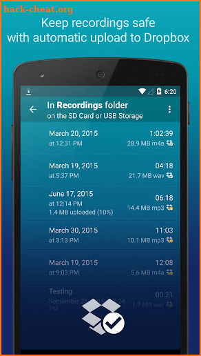 Hi-Q MP3 Voice Recorder (Free) screenshot